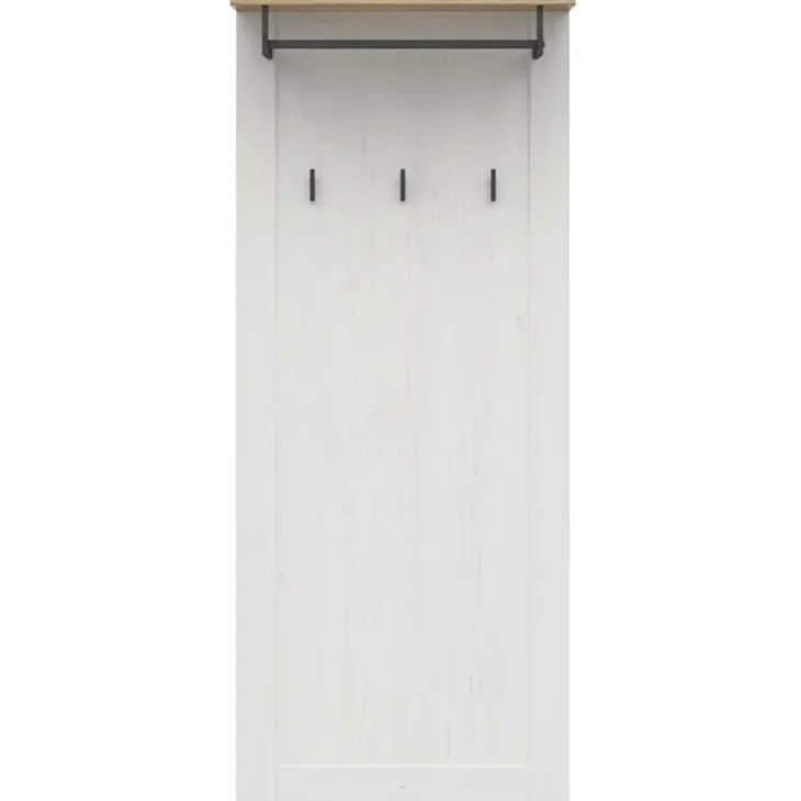Appendiabiti 59x143h cm da parete bianco frassinato rovere Lars