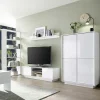 Armadio soggiorno 92x145h cm 4 ante soggiorno bianco lucido Spirit