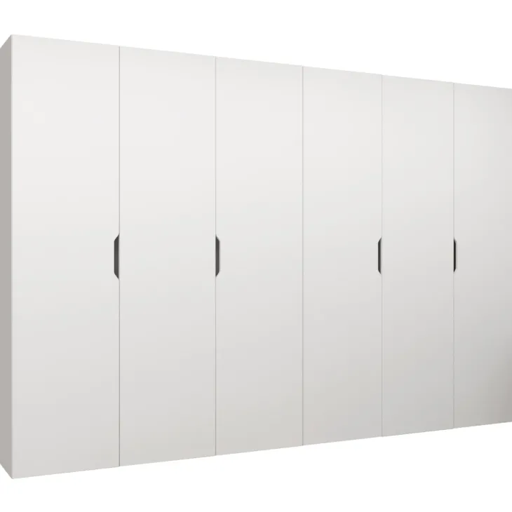 Armadio 300x202 cm 6 ante bianco opaco Valencia