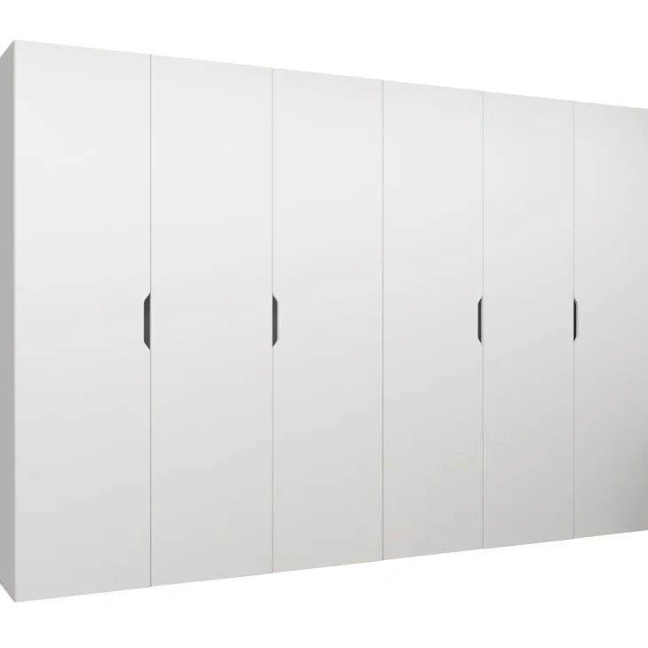 Armadio 300x202 cm 6 ante bianco opaco Valencia