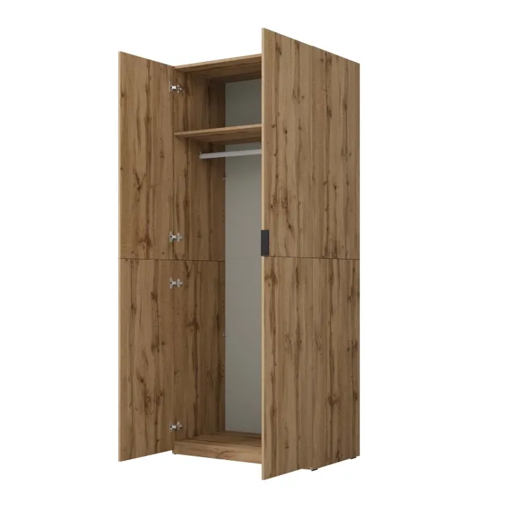 Armadio 90x215h cm 2 ante battenti rovere Niman