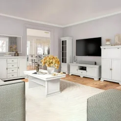 Armadio 88x193h cm 2 ante 2 cassetti shabby bianco frassinato Kelly
