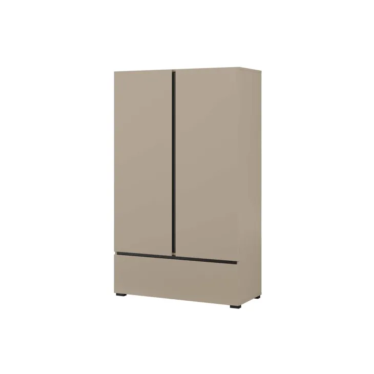Armadio 89x150h cm 2 ante con cassetto tortora Lolla