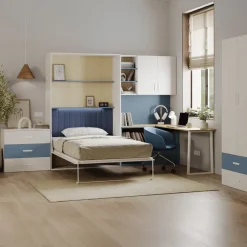 Armadio 80x200h cm 2 ante e 2 cassetti cashmere azzurro Colorful