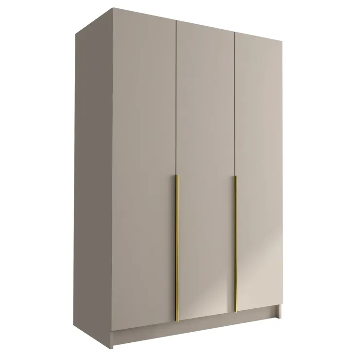 Armadio 150x215h cm 3 ante moderno beige oro Glammy 3