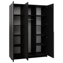 Armadio 150x215h cm 3 ante moderno nero Glammy 3