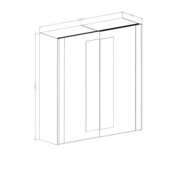 Armadio 200x213h cm 2 ante scorrevoli quercia scuro nero Vulcano