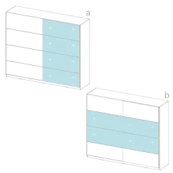 Armadio 221x210h cm 2 ante scorrevoli nero opaco Pascal Gihome®