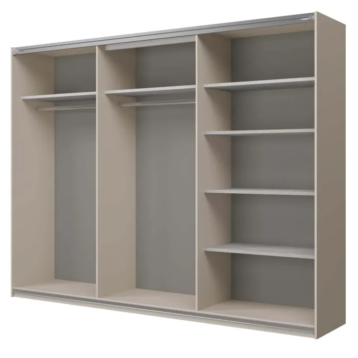 Armadio 270x210h cm 3 ante scorrevoli beige cashmere Procida