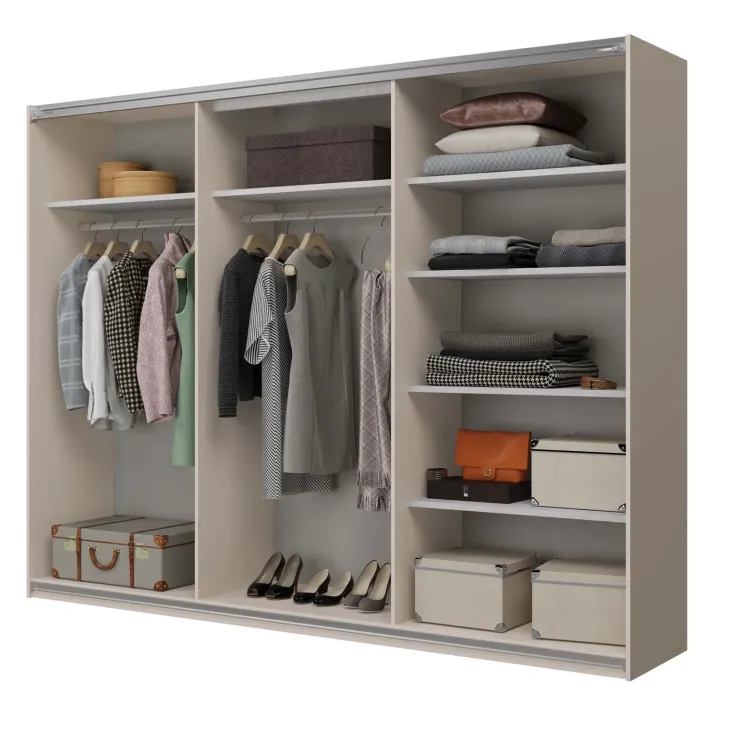 Armadio 270x210h cm 3 ante scorrevoli beige cashmere Procida