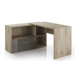 Arredo ufficio completo moderno rovere antracite lucido Time 11