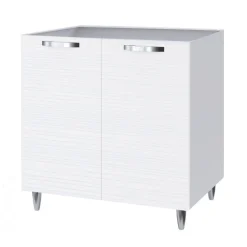 Base sottolavello 120x86h cm reversibile 3 ante bianco frassinato Talise