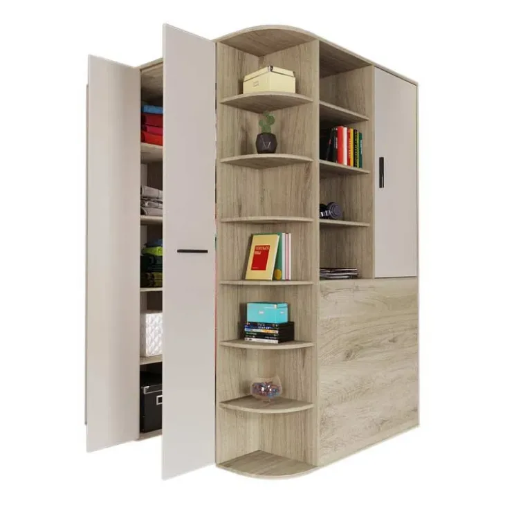 Cabina armadio 148x199h cm ad angolo rovere champagne beige Fabiana Gihome®