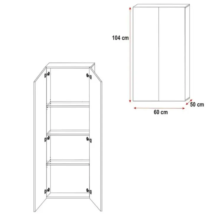 Cameretta bambini completa 2 letti singoli bianco rosa Diego Gihome®