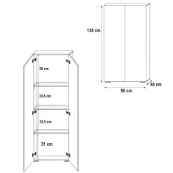 Cameretta bambini completa 2 letti singoli bianco beige lucido Diego Gihome®