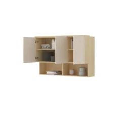 Cameretta per ragazzi con letto 120x200cm contenitore beige cashmere rovere Elvira