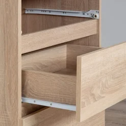 Cassettiera 140x120h cm moderna 10 cassetti rovere Living