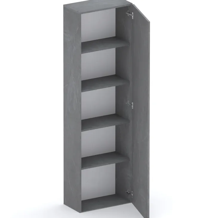 Colonna a terra 55x186h cm multiuso 1 anta reversibile antracite Sunset