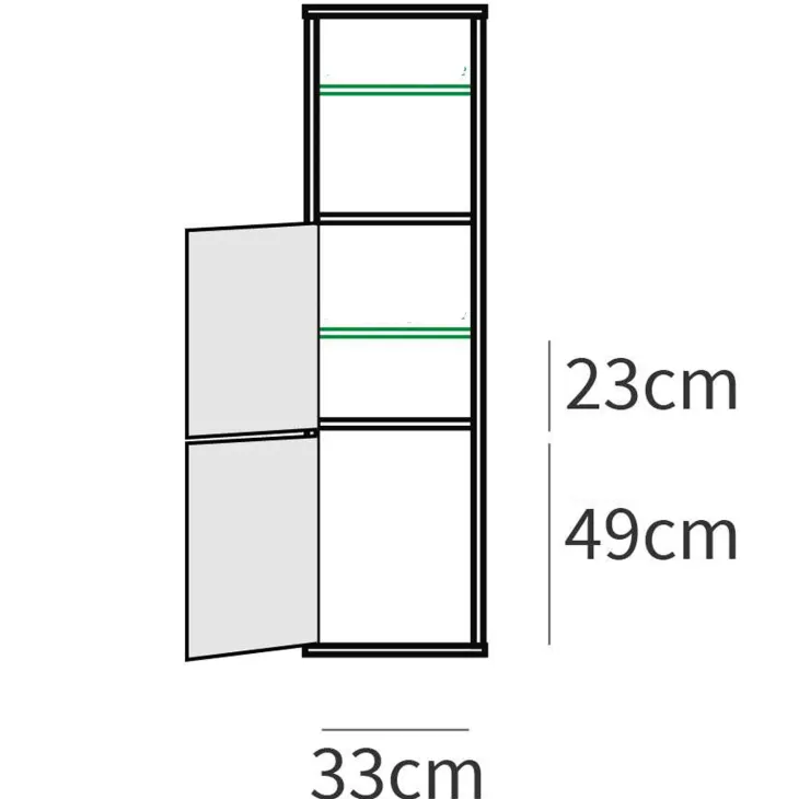Colonna bagno sospesa 37x150h cm 2 ante 2 vani rovere Jasmund - Crown