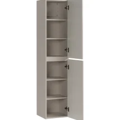 Colonna bagno sospesa 35x160h cm cannettato 2 ante beige Autentic