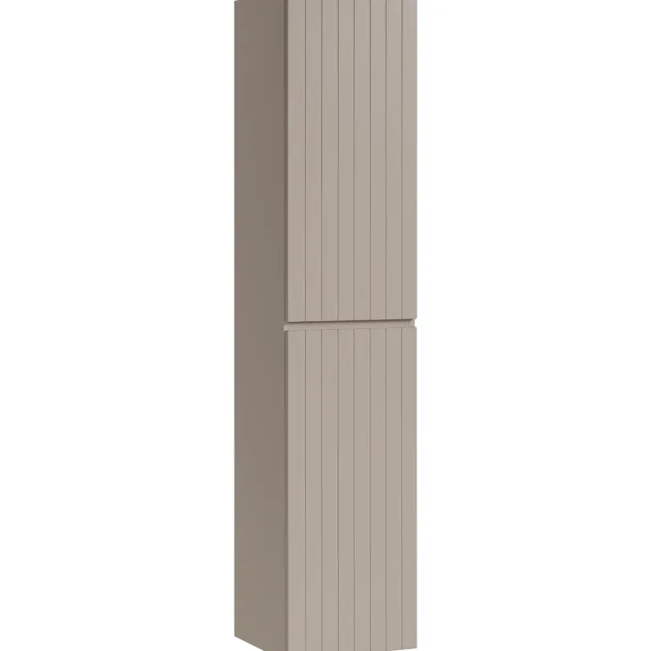 Colonna bagno sospesa 35x160h cm cannettato 2 ante beige Autentic