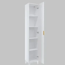 Colonna bagno 35x198h cm 1 anta bianco frontale decorato Konny