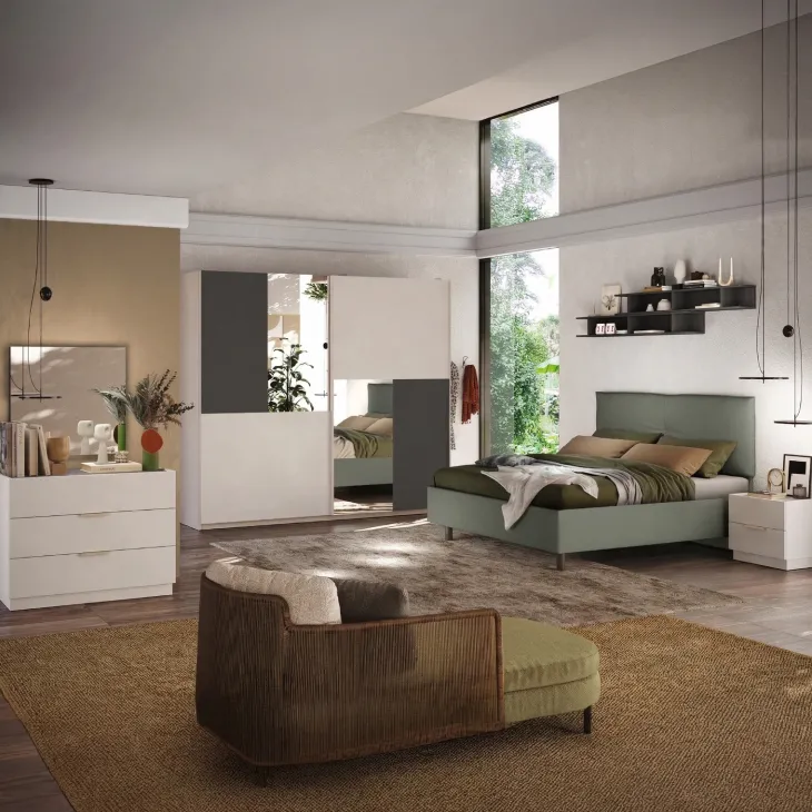 Comò cassettiera multifunzione 110x83h cm 3 cassetti beige cashmere antracite Silky