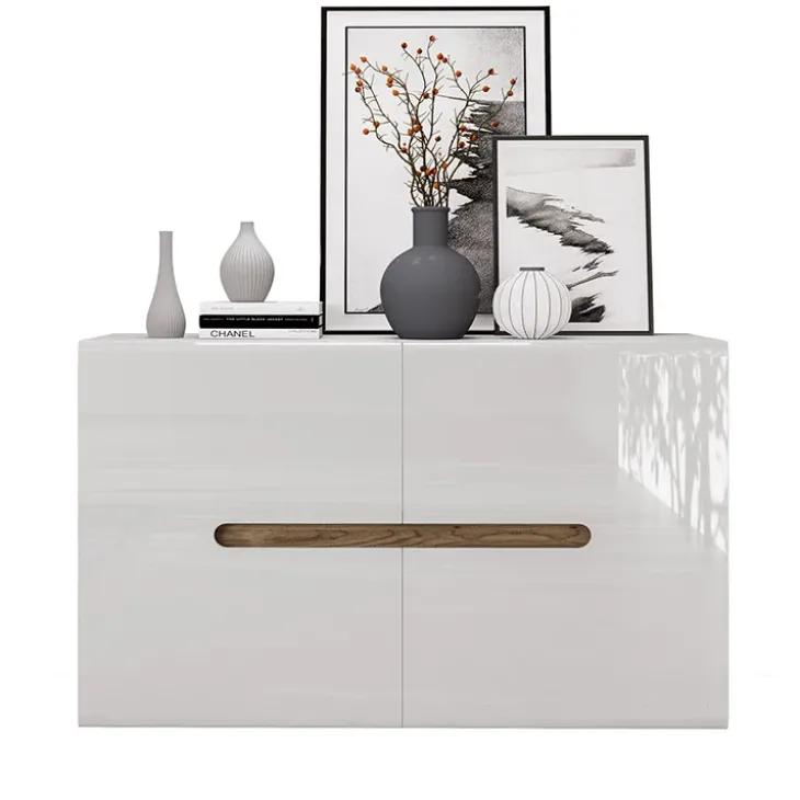 Comò 120x79h cm 2 ante bianco lucido Biancastagno