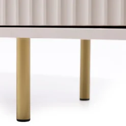 Credenza alta 80x190h cm 3 ante cannettato moderna beige Vanessa