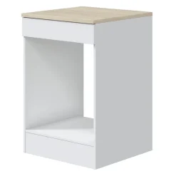 Cucina completa lineare 240 cm componibile bianco lucido rovere Kimera 2
