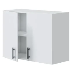 Cucina completa lineare 240 cm componibile bianco lucido rovere Kimera 2