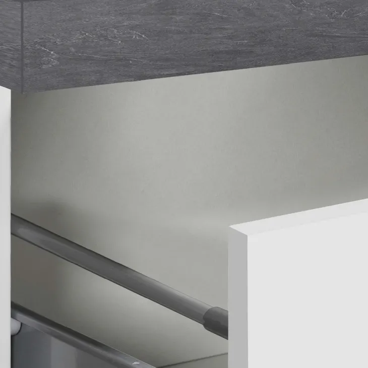 Dispensa cucina 30x165h cm scorrevole bianco grigio pietra Gourmet