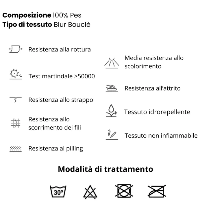 Divano letto angolare destra 3 posti 260x180cm tessuto bouclè blu Repose