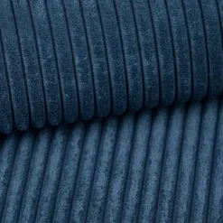 Divano letto angolare reversibile 238x142cm velluto a coste blu Scintilla