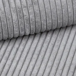 Divano letto angolare reversibile 260x160cm velluto a coste grigio chiaro Scintilla