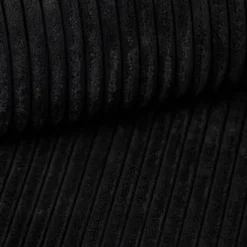 Divano letto angolare reversibile 238x142cm velluto a coste nero Scintilla