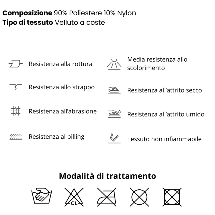 Divano letto 3 posti 257x106cm velluto a coste blu Snuggle