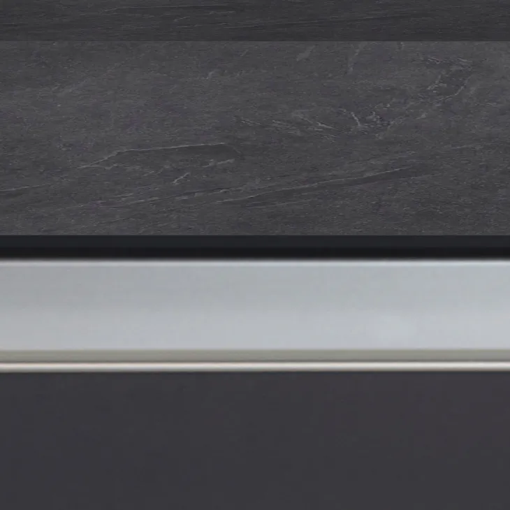 Isola cucina centrale 160x90 cm 2 ante antracite piano grigio pietra Gourmet