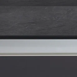 Isola cucina centrale 160x90 cm 2 ante 2 cassetti antracite piano grigio pietra Gourmet