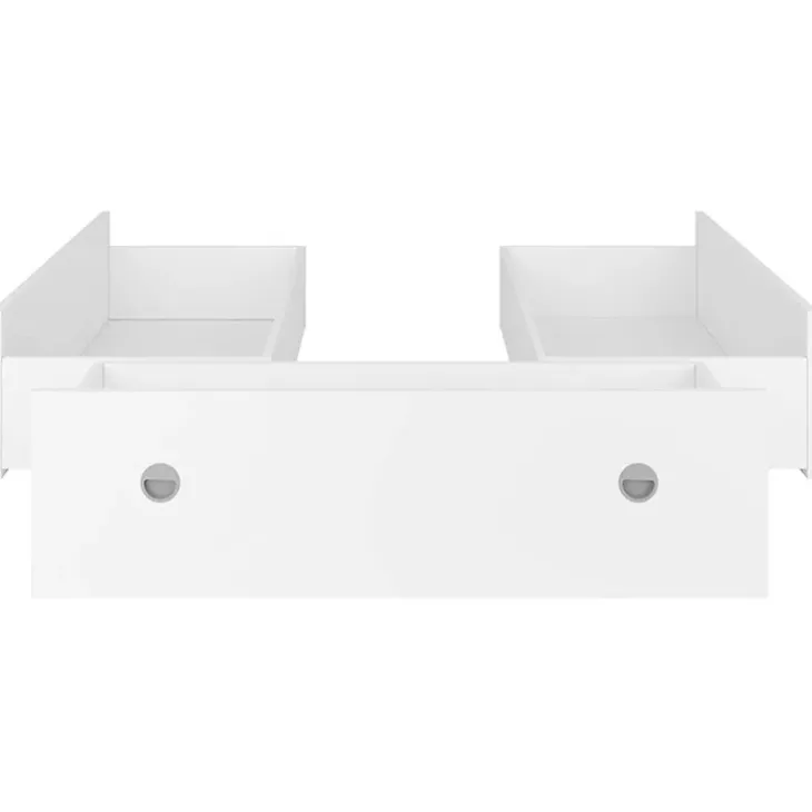 Letto alla francese 140x200cm con set cassettoni bianco Aurora