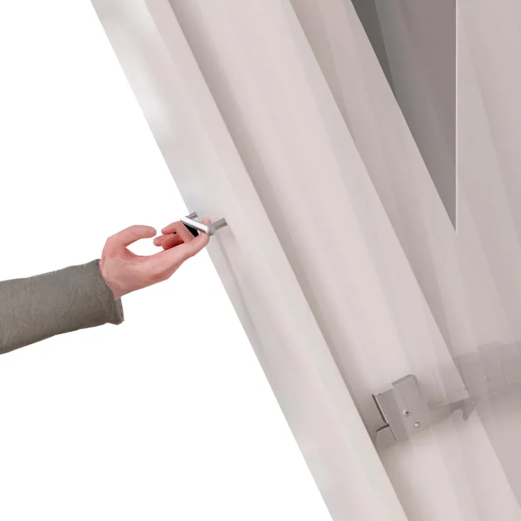 Letto a scomparsa orizzontale 140x200 cm alla francese grigio Chimera