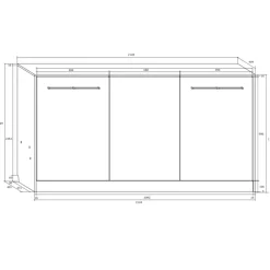 Letto a scomparsa orizzontale 90x200cm singolo rovere blu Alvin Gihome®