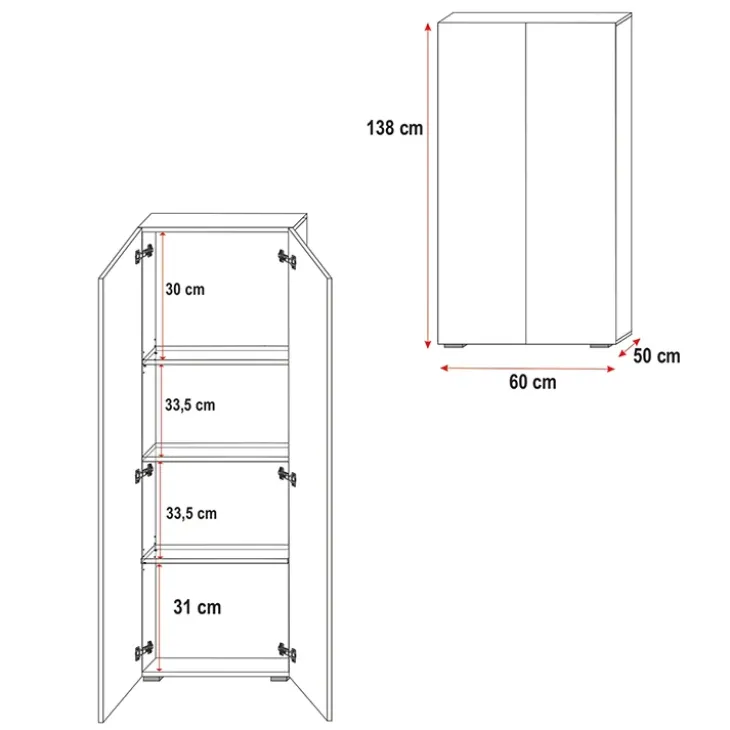 Letto a soppalco con armadio 254x120cm bianco grigio Simone Gihome®