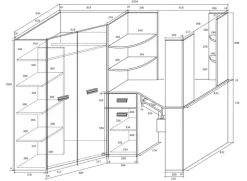 Letto a soppalco 204x120cm sinistra rovere bianco Dollie Gihome®
