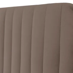 Letto contenitore matrimoniale oversize 180x200 imbottito velluto marrone Poffi