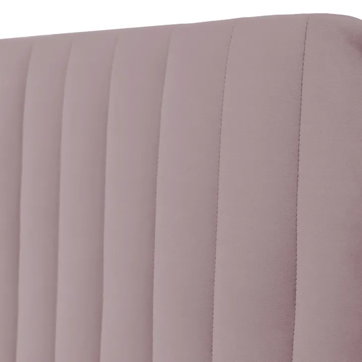 Letto contenitore matrimoniale 160x200 imbottito velluto rosa Poffi