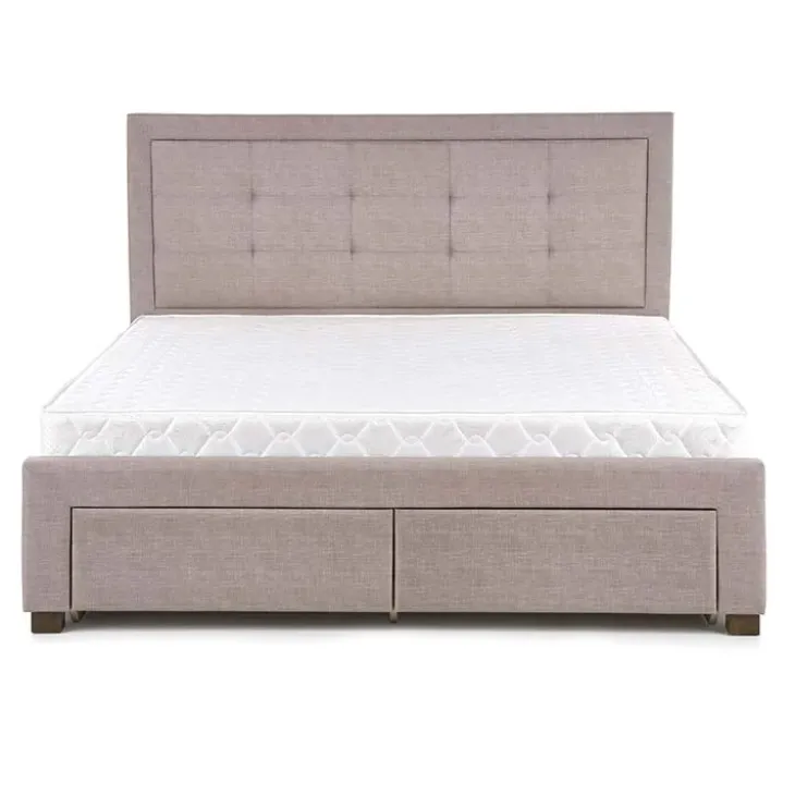Letto 160x200cm matrimoniale con cassettoni beige Quarto Gihome®