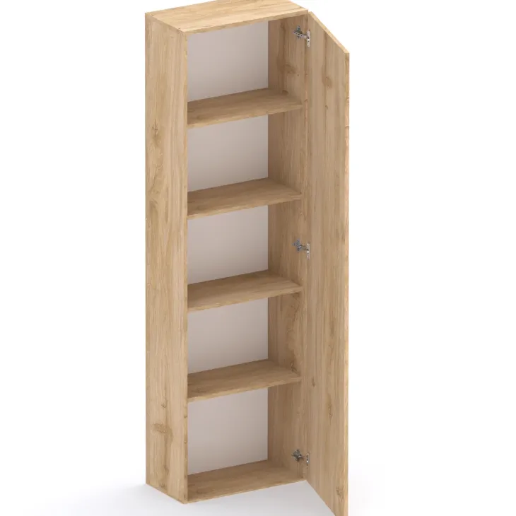 Libreria mobile multiuso scarpiera dispensa 195x186h rovere chiaro Sunset 1003