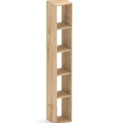 Libreria mobile multiuso scarpiera dispensa 195x186h rovere chiaro Sunset 1003