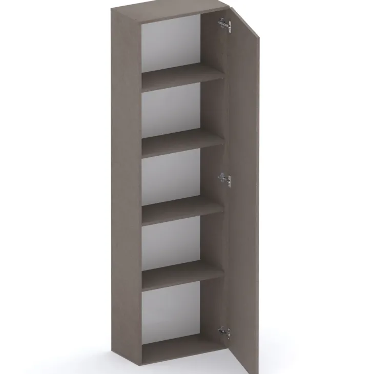 Libreria mobile multiuso scarpiera dispensa 195x186h marrone bronzo Sunset 1003